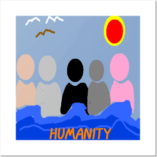 Colorful Humanity Illustration Posters and Art